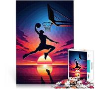 Basketball sunset pop artJigsaw Puzzles 2000 Pieces for teenagers Quiz game Every Piece is Unique - Challenging Family Fun Game 70x100cm