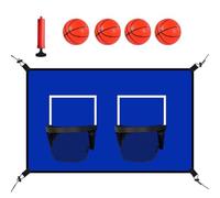 Basketball Target for Trampoline, Trampoline Basketball Jump,Basketball Trampoline with Ball and Pump | Ball Accessories for Team Drills Outdoor Backyard Driveway Exercise