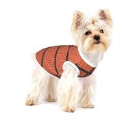 Basketball Texture,Cotton Sleeveless Pet T-Shirt Soft Stretchy Puppy Breathable Vest,S