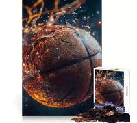 Basketball Through Net Sparks 1000 Piece Jigsaws for Teenagers Puzzle Smart Challenge Pleasant Downtime Fine Lock (50x75cm)