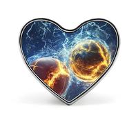 Basketball Thunder Badge Heart Shape Cute Brooch Pins Button Badges for Backpack Jackets Hats Decor