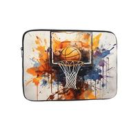 Basketball Tie-Dye Pattern Laptop Sleeve 17 Inch Shockproof Protective Notebook Case Travel Laptop Bag for Men Women