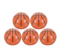 Basketball Tire Valve Caps Orange Plastic Copper 5pcs