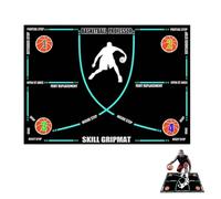 Basketball Training Mat - 47"x31" Silent Footwork & Dribbling Mat for Indoor Home Gym, Shock Absorbing Non-Slip Rubber Pad for Agility Drills & Skill Training, Gifts for Kids & Adults