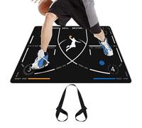 Basketball Training Mat - Rubber, Silent Portable Trainer Pad, Improved Grip Design | Dribbling Mat Drilling Pad for Basketball for Practicing Skills Development Outdoor Home Office School