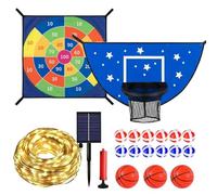 Basketball Trampoline Hoop - Rebound Game Set, Fun Darts Game, Basketball System | Outdoor Recreation Kit Jumping Sports Accessory For