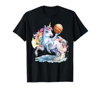 Basketball Unicorn Basketball Lover Bball Player Watercolor T-Shirt