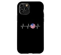 Basketball USA Flag Heartbeat Ball PatrioticQ EKG Pulse Line Case for iPhone 11 Pro