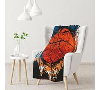 Basketball Vintage Grunge,Soft Blanket Warm Anti-Pilling Flannel Plush Throw Blanket 76 X 102 cm