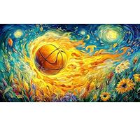 Basketball-vs-Volleyball-Confrontation-in-Fire-and-Water Jigsaw Puzzles 1000Pc Educational Game Challenge Recycled Paper Impossible Hard Difficult for Adults and Kids Age 12 Years + 70x50/1000pcs