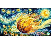 Basketball-vs-Volleyball-Confrontation-in-Fire-and-Water Puzzle for Adults 1000 Pieces Fun and Challenging Family Game Educational Game Decompression Beautiful Decoration Puzzle 38x52/1000pcs