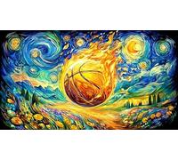 Basketball-vs-Volleyball-Confrontation-in-Fire-and-Water Puzzle for Adults 1000Pc Educational Game Decompression Challenging Puzzles for Adults and Kids Age 12 Years Up Great Gift Idea 38x26/1000pcs