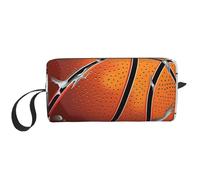 Basketball Wall Makeup Bag Water Resistant Travel Toiletry Organizer for Women Men Sport Ball Cosmetic Storage Pouch with Zipper Portable Small Tool Bag
