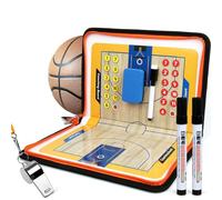 Basketball White Board for Coaches, Basketball Clipboard for Coaches, with Water-Based Pen and Erasers, Folding Storage, for Daily Training, Tactical Deployment