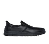 Skechers Men's Slip-ins Work: Nampa - Broxtin Sneaker in Black, Size 11 | Leather/Synthetic/Textile