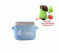 Baskets Storage, Morbuy Christmas Gift Organizer Bin-Collapsible Hamper Original Linen and Fabric Diaper Boxes Holders Water-proof Small with Handle for Organizing Toys Blankets and Laundry 1pcs (blue)