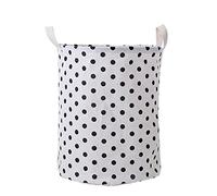 Baskets Storage, Morbuy Christmas Gift Organizer Bin-Collapsible Hamper Original Linen and Fabric Diaper Boxes Holders Water-proof Small with Handle for Organizing Toys Blankets Laundry for Newborns Nursery (dot)