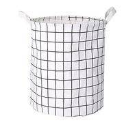 Baskets Storage, Morbuy Christmas Gift Organizer Bin-Collapsible Hamper Original Linen and Fabric Diaper Boxes Holders Water-proof Small with Handle for Organizing Toys Blankets Laundry for Newborns N (white)