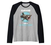 Basking Sharks Awesome Like a Basking Shark Raglan Baseball Tee