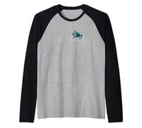 Basking Sharks Basking Shark Heartbeat Raglan Baseball Tee