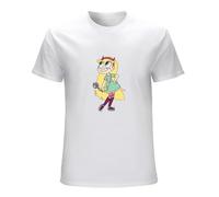 BASLIL TOAST brunch Men's Starvtfoe Star Vs. The Forces of Evil Star Butterfly T-Shirts White M