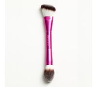 BASMA Beauty Sculpt & Buff Dual-Ended Makeup Brush for Foundation, Bronzer, Blush & Contour, Cream and Powder Blending Brush with Soft Dense Bristles for Smooth Airbrush Finish