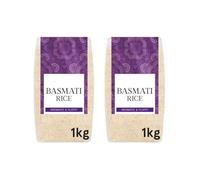 Basmati Rice 1Kg 2 Pack,: Aromatic and fluffy long-grain rice that delivers authentic taste and texture for a variety of dishes including biryani, pilaf, and curry accompaniments