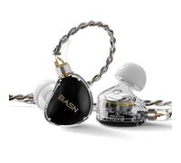 BASN ASONE PRO in-Ear Monitor Headphones, 14.2mm Planar Driver Wide Sound Stage Wired Earbuds with 3.5mm/4.4mm Modular MMCX Cable for Musicians Audiophiles (Black, 3.5/4.4)