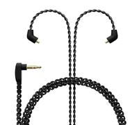 BASN BC100 MMCX IEM Earphone Cable, High-Purity Copper Twisted IEMs Replacement Cable, HiFi Earphone Wired Detachable Cable for BASN Bsinger, Bmaster, Metalen, MMCX Series (BC100-MMCX-Black)