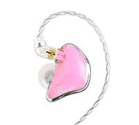BASN Bmaster Three Dynamic Driver In-Ear Monitors Headphones with Two Removable Cables Earphones Suitable for Sound Engineers Musicians (Pink)