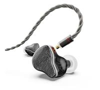 BASN Bmaster5 in Ear Monitors, 1DLC Diaphragm+4BA 5 Drivers Drummers Headphones with Silver-Plated OFC Cable, Noise Isolation IEM Earbuds for Musicians (Midnight Black)