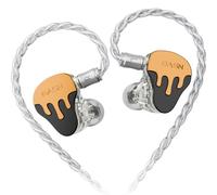 BASN BmasterX 6 Drivers Hybrid in-Ear Monitors with Noise Isolation for Musicians, Stage & Studio, Professional HiFi IEMs, Detachable 4-core OFC Silver-Plated Cable & Shockproof Case (Orange-Black)
