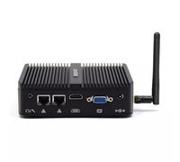 BASOARO Desktop Mini PC, Fanless Mini Computer, Celeron J4125, 16G RAM 512G SSD, Gigabit Ethernet, HD/VGA Display, 2*RS232 COM Port, Dual Band WiFi, BT, Metal Case
