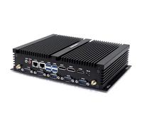 BASOARO Fanless Industrial Mini Computer, Micro Desktop Computer, Core i7 8550U, 32G RAM 256G SSD, RJ45 LAN, Small PC, DP, EDP, HD, 6 RS232 COM, LPT, SIM Slot, WiFi, BT, Metal Case