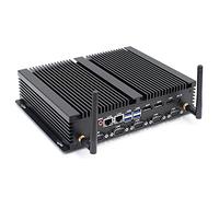 BASOARO Mini Industrial Fanless Desktop PC, Tiny Desktop Computer i5 8250U, 64G RAM 512G SSD 1TB HDD, Mini PC Dual RJ45 LAN, DP, EDP, HD, LPT, 6 RS232 COM, WiFi, BT, Win 11 Pro/Linux