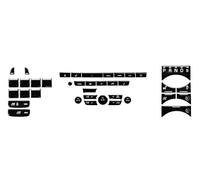 BASPHHH Compatible With Jaguar For XJ XJL 2010-2015 Interior Button Cover Center Console Repair Sticker Black Start Stop Switch Dash Trim(Set type B)