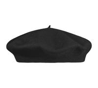Lipodo Basque Beret Women/Men - Made in Italy Winter Wool with Lining Summer-Winter - 59 cm Black