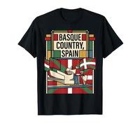 Basque Country Spain Flag Museum Vintage Travel Design T-Shirt
