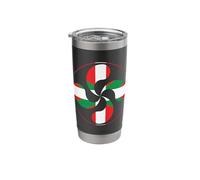 Basque Lauburu Country Cross Ikurrina Euskal Herria EU Spain Stainless Steel Insulated Tumbler
