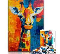 Basquiat Giraffe 1000 Piece Jigsaw Puzzles for Teenagers Gifts,Pattern Assembly Fun at Home Activities,Birthday Present,Travel Gifts (38x26cm)
