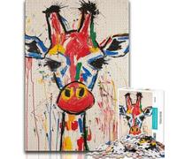 Basquiat Giraffe 1000 Pieces Jigsaw Puzzles For Teens And Adults,for Educational Game Challenge Toy Unique Home Decor And Gifts (38x26cm)