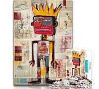 Basquiat Robot 1000 Piece Jigsaw Puzzles for Adults & Teens,Family Game Stress Reliever Difficult Challenge Artists Collection,Fine Art 38x26cm
