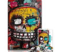 Basquiat Style 1000 Piece Jigsaw Puzzles for Teenagers,Help The Brain Exercise Addictive Toys to Cultivate Patience Unique Challenge Game (50x75cm)