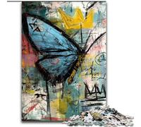 Basquiat Style Butterfly 1000 Piece Jigsaw Puzzles for Teenagers, Educational Stress Relief Toy for Is Ideal As A Gift for The Whole Family (26x38cm)