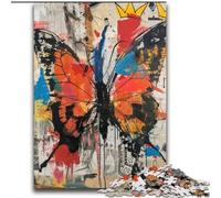Basquiat Style Butterfly 2000 Pieces Jigsaw Puzzle For Adults Teens, Brain Intelligence Challenge Addictive Toys for Home Decoration (70x100cm)