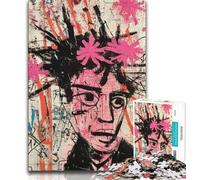 Basquiat-style Crown 1000 Piece Jigsaw Puzzles for Adults Gifts,Family Game Stress Reliever Difficult Challenge Secret Santa Gifts (38x26cm)