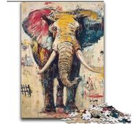 Basquiat-style Elephant Jigsaw Puzzles for Teenagers 2000 Piece Puzzle, Family Entertainment Toys Is Ideal As A Gift for The Whole Family (70x100cm)