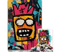 Basquiat Style Jigsaw Puzzles for Teenagers 1000 Piece Puzzle,Challenging To Complete But Fun And Humorous Birthday Present,Gifts,Wall Art 38x26cm