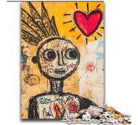 Basquiat-style Jigsaw Puzzles for Teenagers 2000, Stress Reliever Staycation Kill Time Parent-child Interaction (70x100cm)