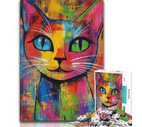 Basquiat Style JigsawPuzzle 1000 Pieces for Adults,Learning Educational Toys Family Games with Matching Poster And Trivia Sheet 38x26cm